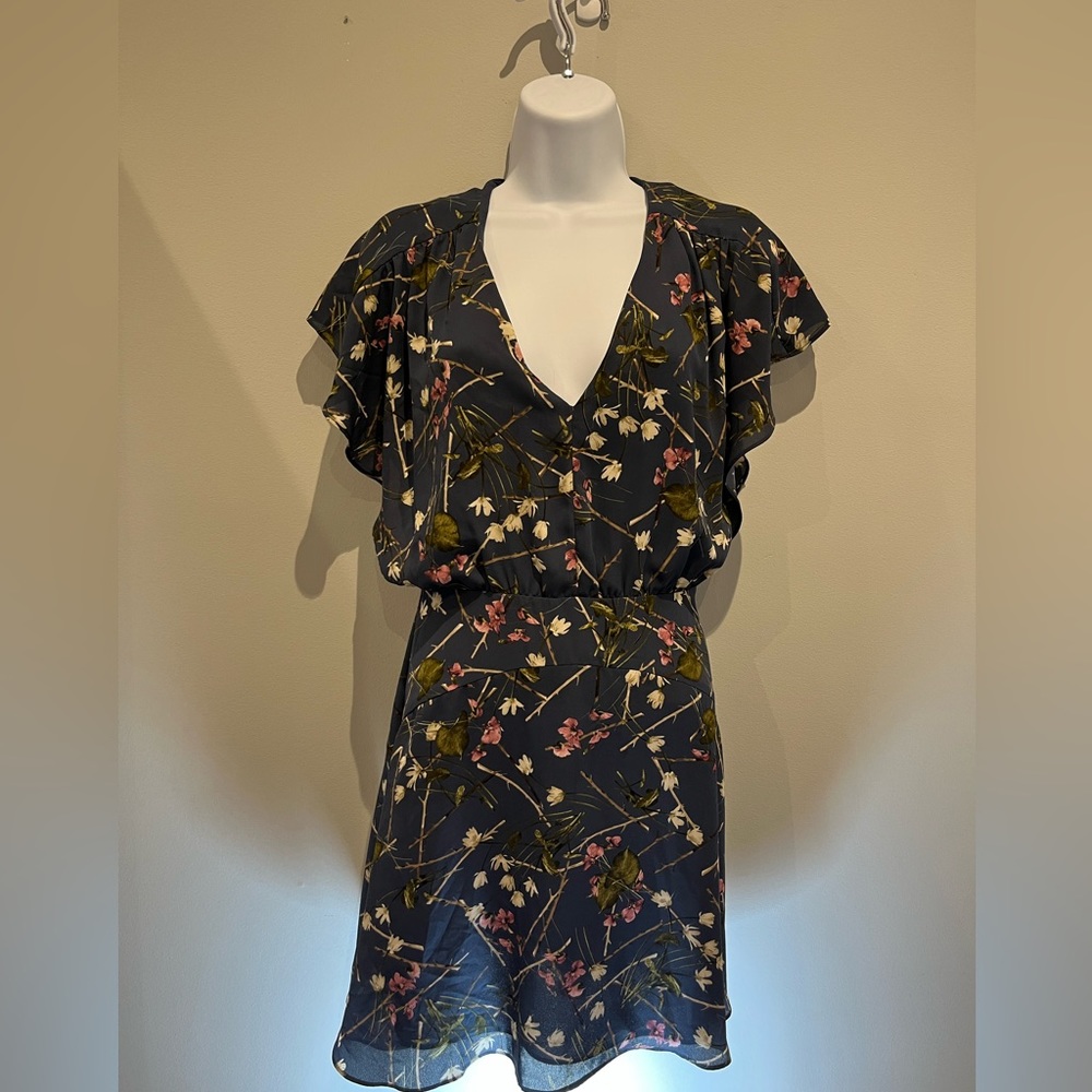 Blue floral dress. Size small